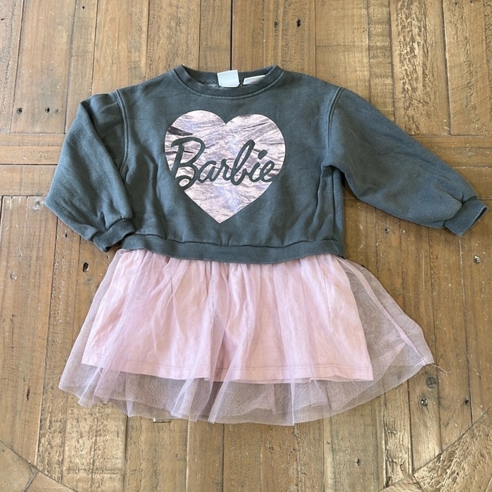 Zara Barbie tulle sweatshirt dress